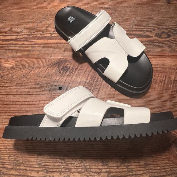 Wild Fable Hayley Wide Strap Slip On Slides Sandals White Women's Size 8 Y2K - Picture 14 of 16